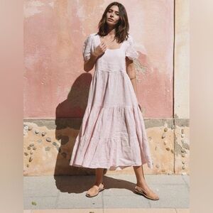 Beachwood Paloma Maxi Dress 100% Linen Size L/XLwore once for pictures 💕 EUC